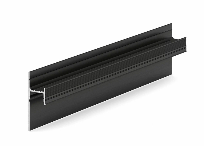 Фото №2 - Теневой плинтус Laconistq Strong черный анод. под Led подсветку усиленный 58х15х3000мм