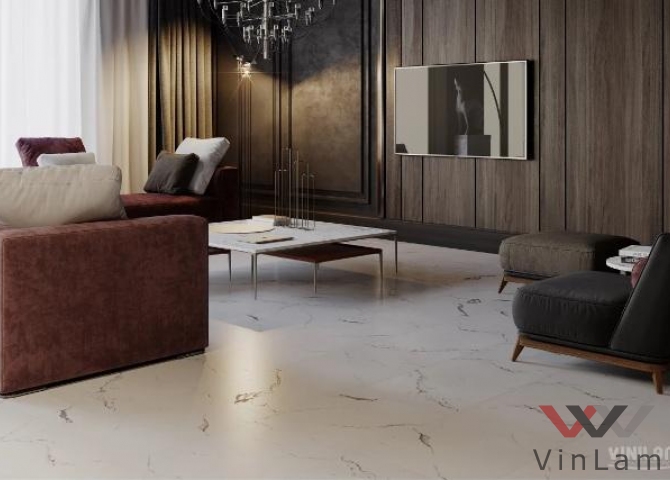 Фото №1 - Виниловая плитка VINILAM CERAMO VINILAM STONE 83444 Итальянский Мрамор