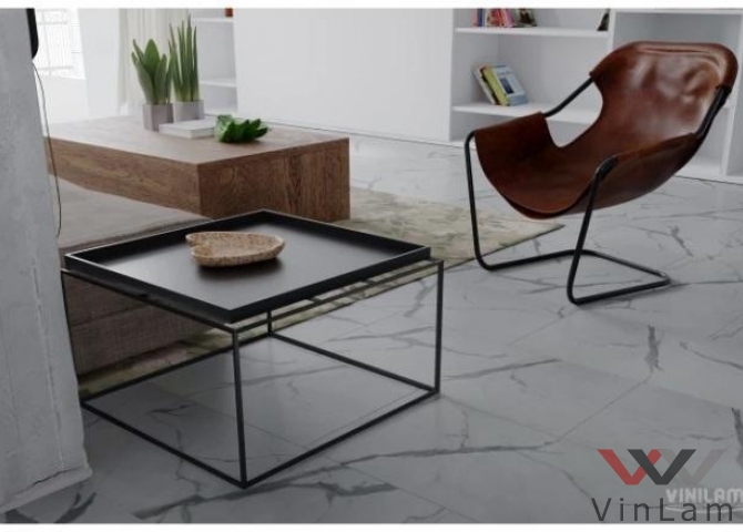 Фото №1 - Виниловая плитка VINILAM CERAMO VINILAM STONE 87999 Греческий Мрамор