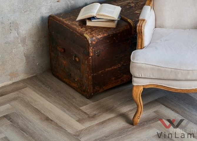 Фото №4 - Виниловая плитка VINILAM PARQUET Herringbone GD11122 Паркет Эрмитаж Glue