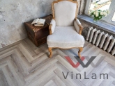 Фото №1 - Виниловая плитка VINILAM PARQUET Herringbone GD11122 Паркет Эрмитаж Glue