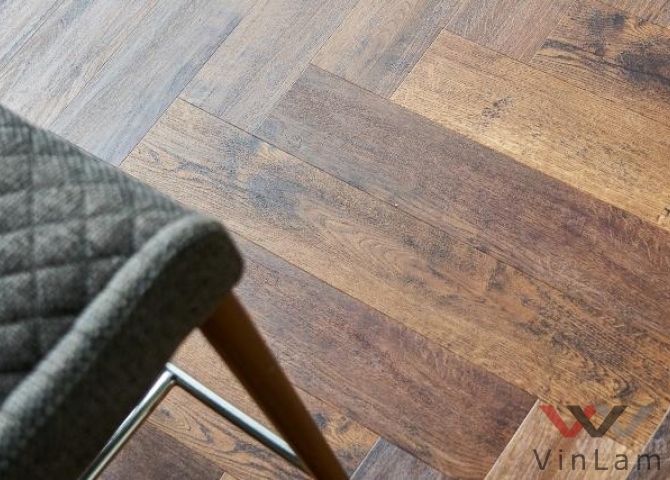 Фото №3 - Виниловая плитка VINILAM PARQUET Herringbone GD11155 Паркет Парижский Glue