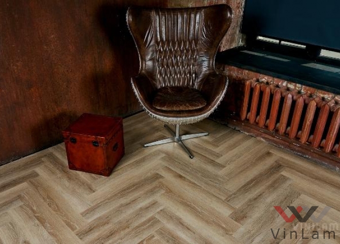 Фото №1 - Виниловая плитка VINILAM PARQUET Herringbone GD11166 Паркет Классический Glue