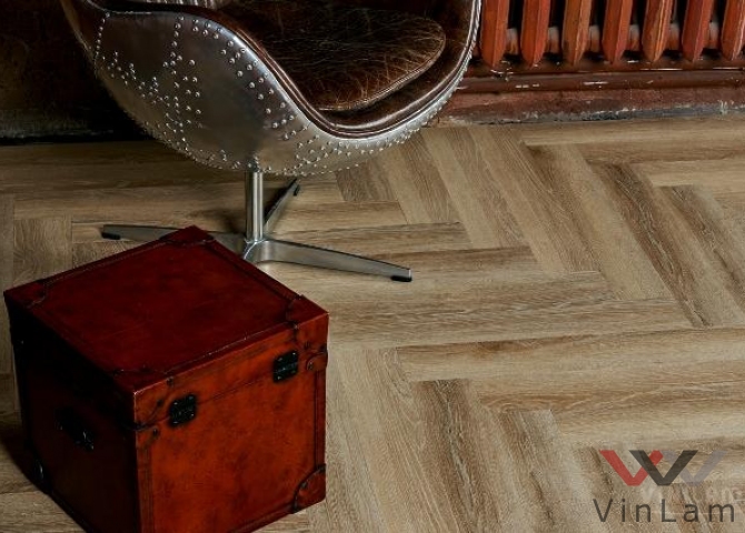 Фото №2 - Виниловая плитка VINILAM PARQUET Herringbone GD11166 Паркет Классический Glue