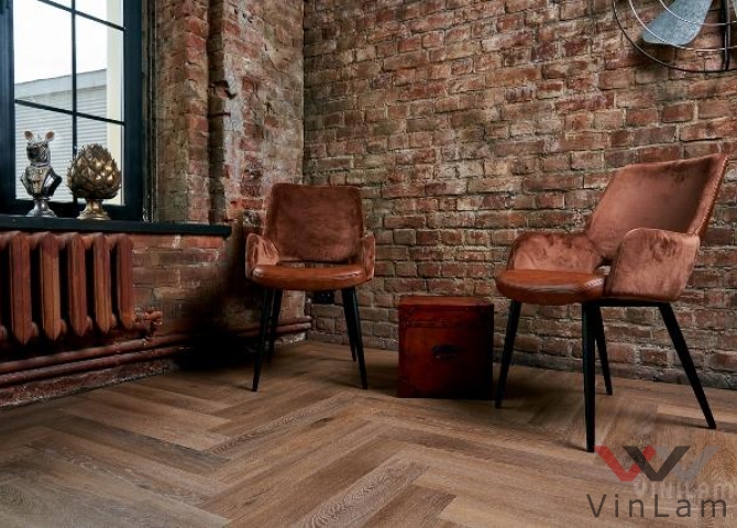 Фото №1 - Виниловая плитка VINILAM PARQUET Herringbone GD11199 Паркет Венецианский Glue