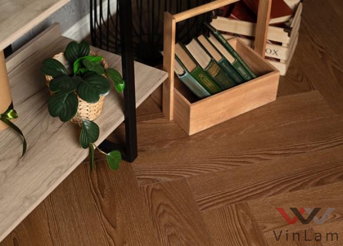 Фото №2 - Виниловая плитка VINILAM PARQUET Herringbone GD11200 Паркет Винсент Glue