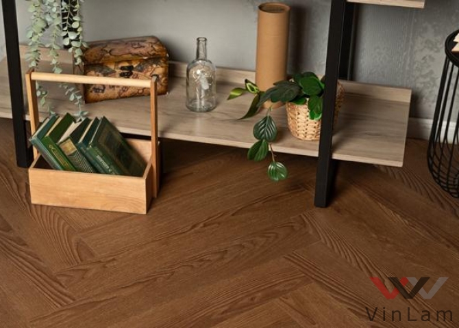 Фото №3 - Виниловая плитка VINILAM PARQUET Herringbone GD11200 Паркет Винсент Glue