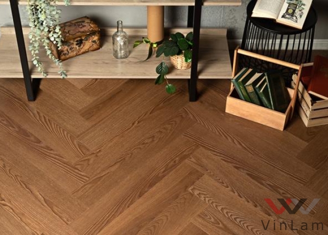 Фото №1 - Виниловая плитка VINILAM PARQUET Herringbone GD11200 Паркет Винсент Glue