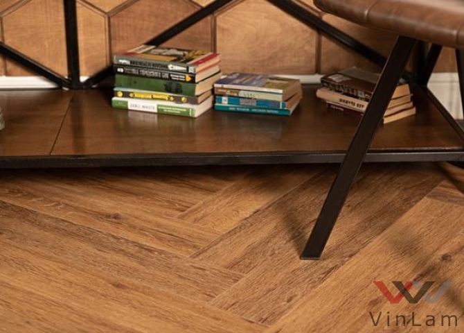 Фото №1 - Виниловая плитка VINILAM PARQUET Herringbone GD11210 Паркет Де Вилль Glue