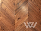 Фото №1 - Инженерная доска Wood Bee Chevron Американский орех Конгари