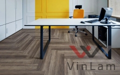 Виниловый ламинат FloorFactor HERRINGBONE Brushed Smoke Oak HB 17