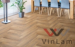 Виниловый ламинат FloorFactor HERRINGBONE Tobacco Brown Oak HB 15